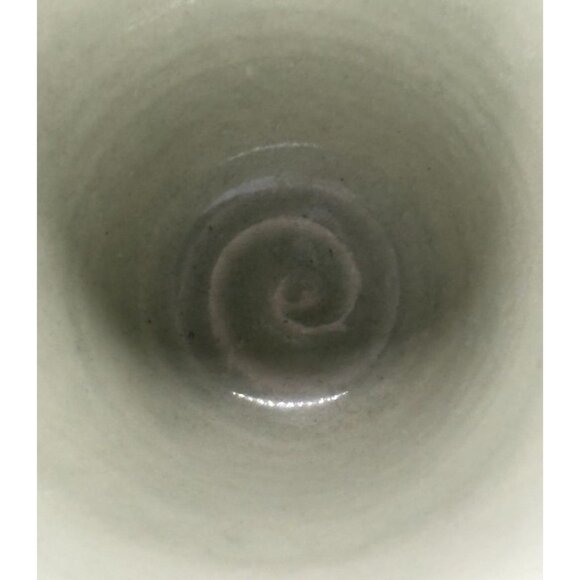 Handmade Studio Pottery Mug Signed By Artist Ceramic Deep Blue White Pale Green~ - Picture 9 of 14